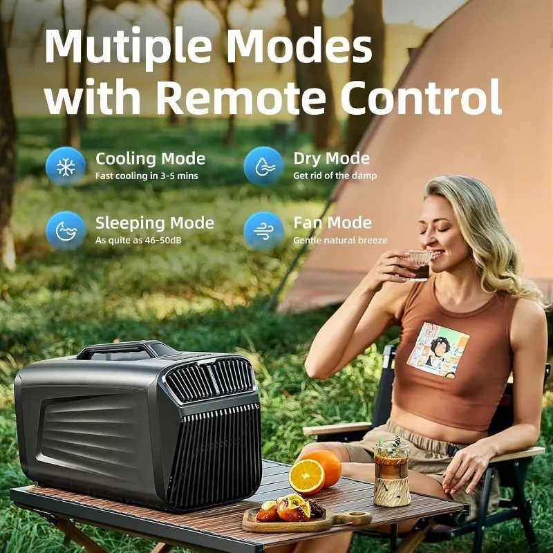 Outdoor Power Garage - 5200BTU ポータブルエアコン テント用 低電力500W 静音 室内＆屋外使用