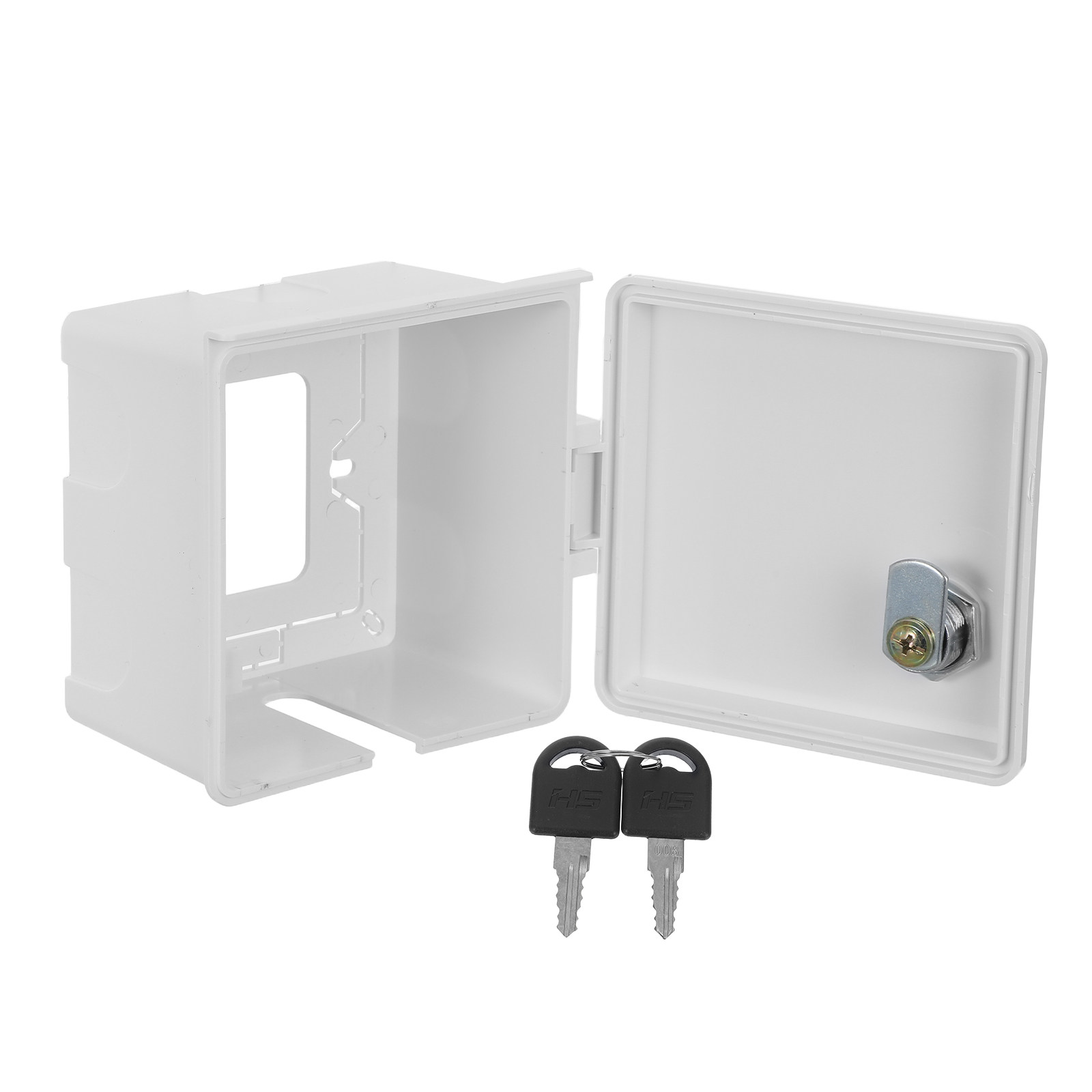 Outdoor Power Point Cover - 防水コンセントボックスカバー ロックキー付き 屋外コンセントプロテクター ソケットカバー 防水電気用ロック付きレセプタクルケース