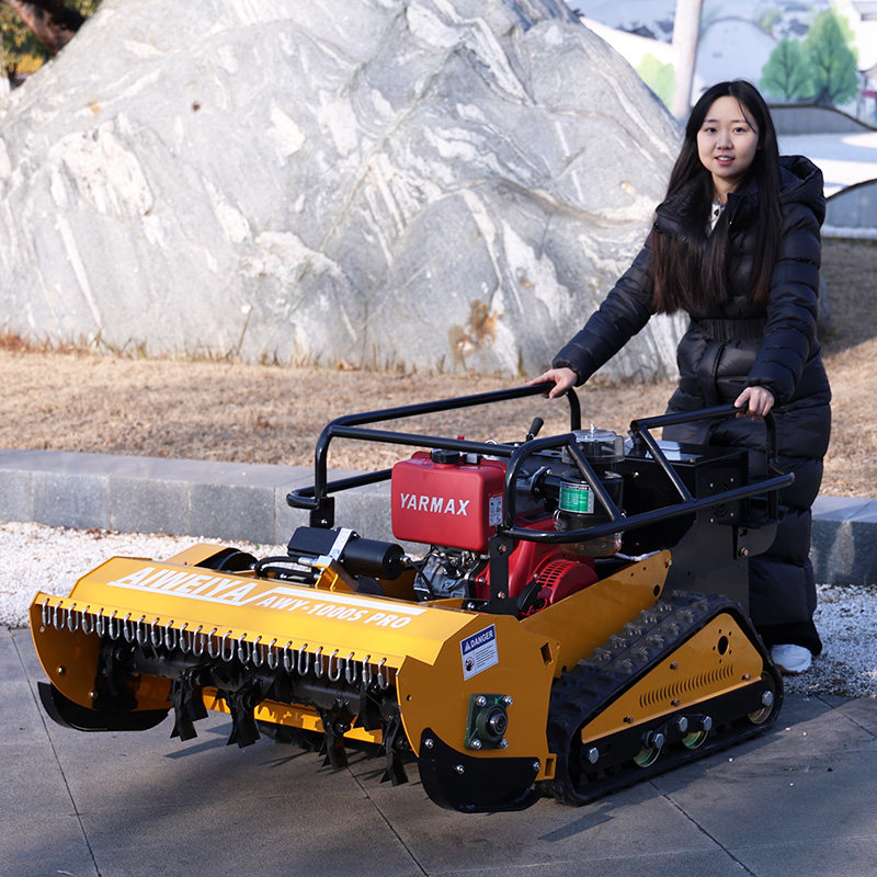 Hedge Trimmer Cordless - カスタマイズ可能な刈幅80cm、1m、1.2m、リモコン式ディーゼルエンジン搭載、フレールモア、林業・農場用ハンマーブレード芝刈り機M