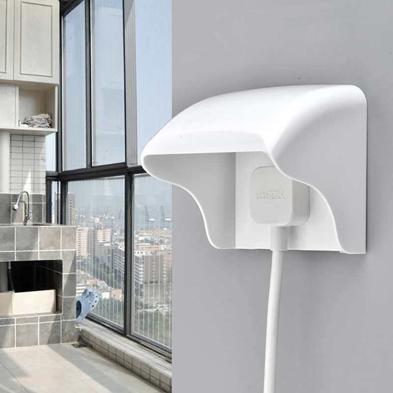 Outdoor Power Point Cover - 防雨スイッチソケット保護ボックス,白いプラスチック製の屋外カバー,防水表面ボックス,ウォールライト,86タイプ,1個