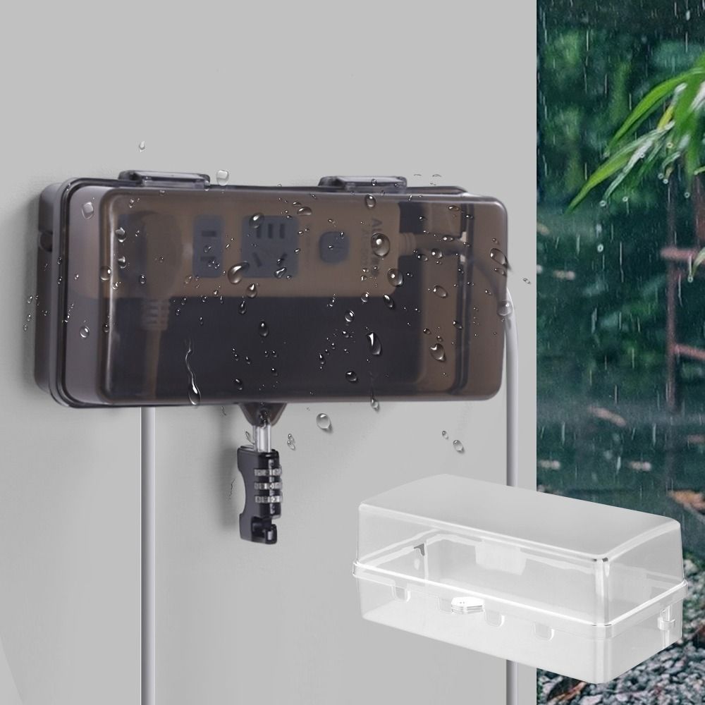 Outdoor Power Point Cover - ポータブルプラスチックプラグボックス盗難防止防水ケーブル管理ボックス保護コンセント耐候性延長リードカバー屋外用