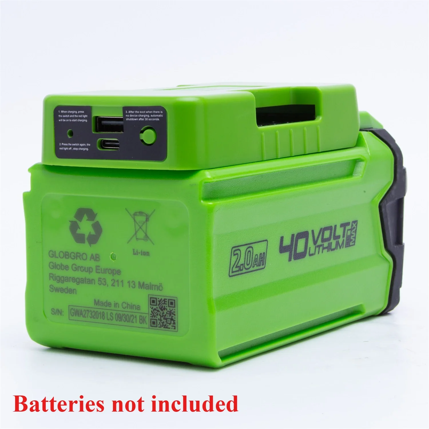 Outdoor Power Adapter Usb C - GREENWORKS 40V G-max リチウムイオンバッテリー用コードレスモバイルパワーバンクアダプター USB TYPE-C