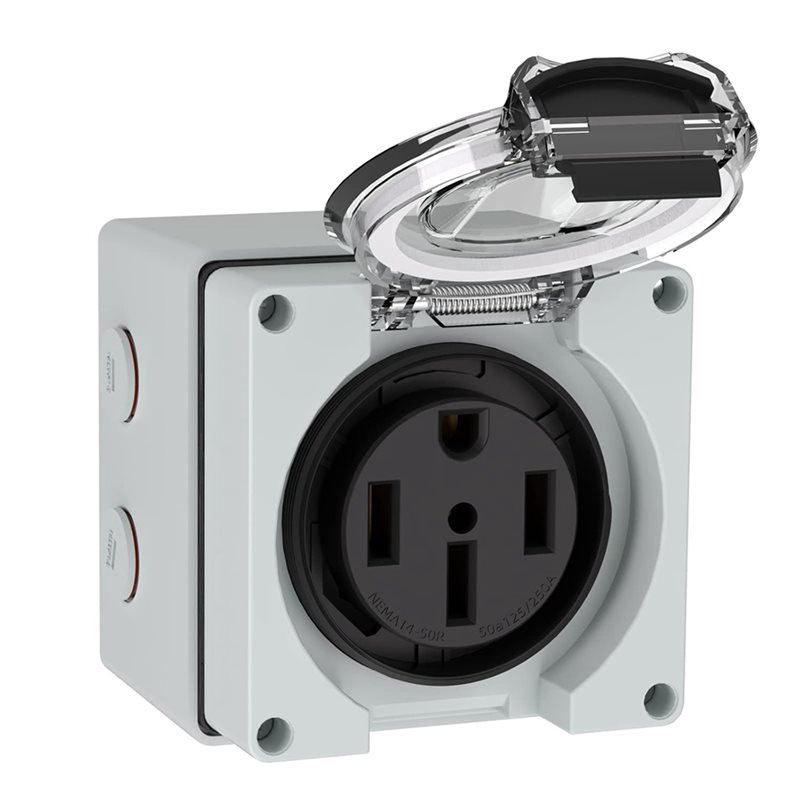 ABVC 6X 50アンペア電源コンセントボックス、125/ - Outdoor Power Receptacle Box のレビューと価格