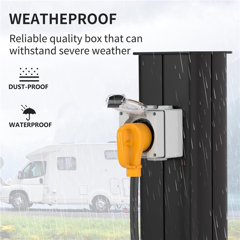 2X 30アンペア電源コンセントボックス、125ボルトNEM - Outdoor Power Receptacle Box のレビューと価格