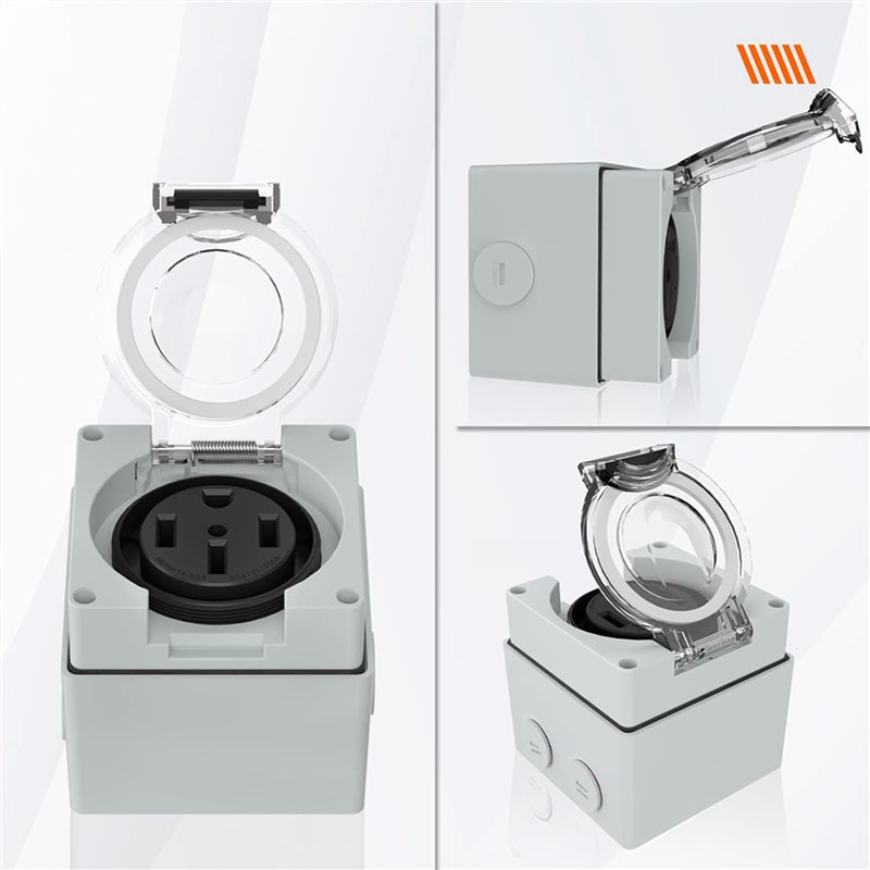 ABLK 6X 50アンペア電源コンセントボックス、125/ - Outdoor Power Receptacle Box のレビューと価格