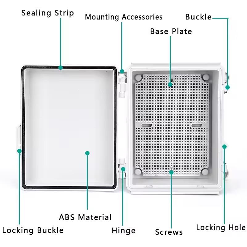 IP66電気プラスチックエンクロージャーABS電源ジャンクシ - Outdoor Power Outlet Box のレビューと価格