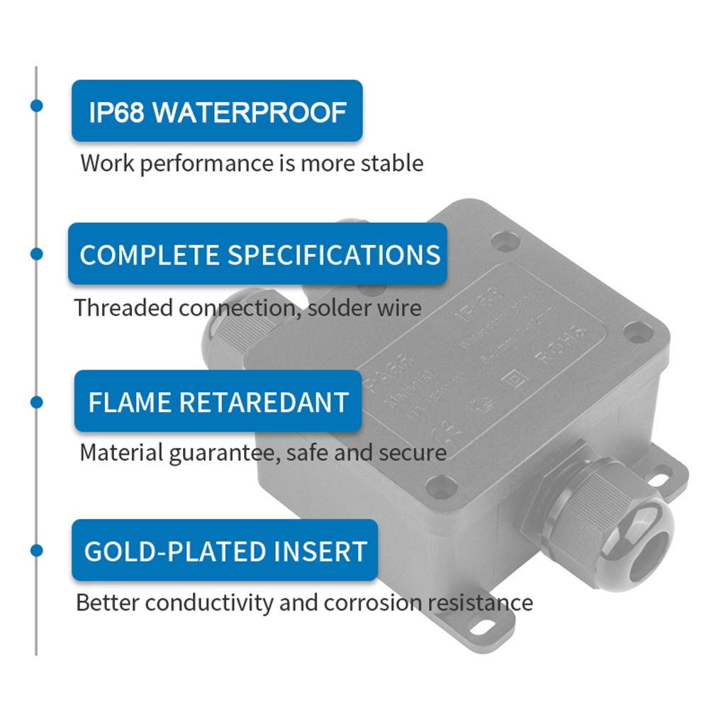 防水IP68ジャンクションボックス,防水,3ウェイミニコネク - Outdoor Power Outlet Box のレビューと価格