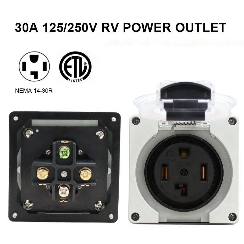 30アンペア電源コンセントボックス NEMA 14-30R  - Outdoor Power Receptacle Box のレビューと価格