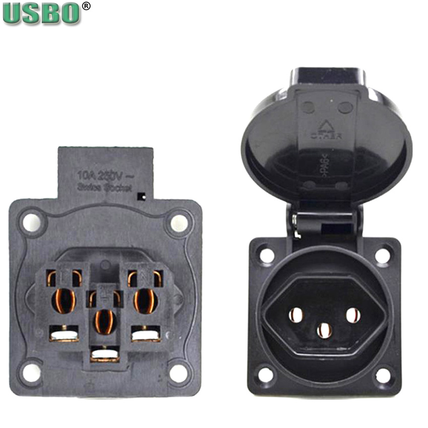1 個ブラジルスイス防水産業用ソケット 10A フラッシュマ - Outdoor Power Point Cover のレビューと価格