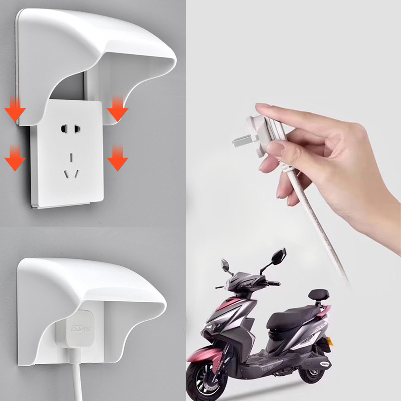 防雨スイッチソケット保護ボックス,白いプラスチック製の屋外カ - Outdoor Power Point Cover のレビューと価格