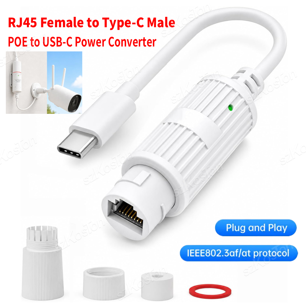 POE to USB-C 電源コンバーター RJ45 メス  - Outdoor Power Adapter Usb C のレビューと価格