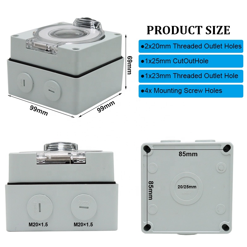 50アンペア発電機RV電源インレットボックスPVC防水スイッ - Outdoor Power Receptacle Box のレビューと価格
