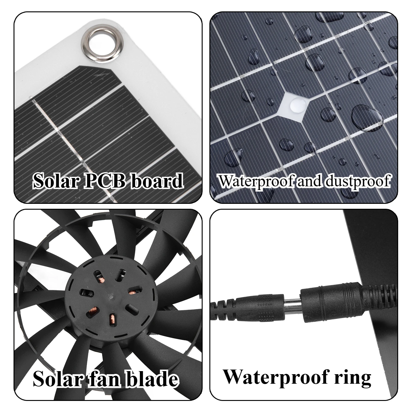 15W 25W ソーラー式耐候性排気ファン換気キット、温室や - Outdoor Power Vent のレビューと価格