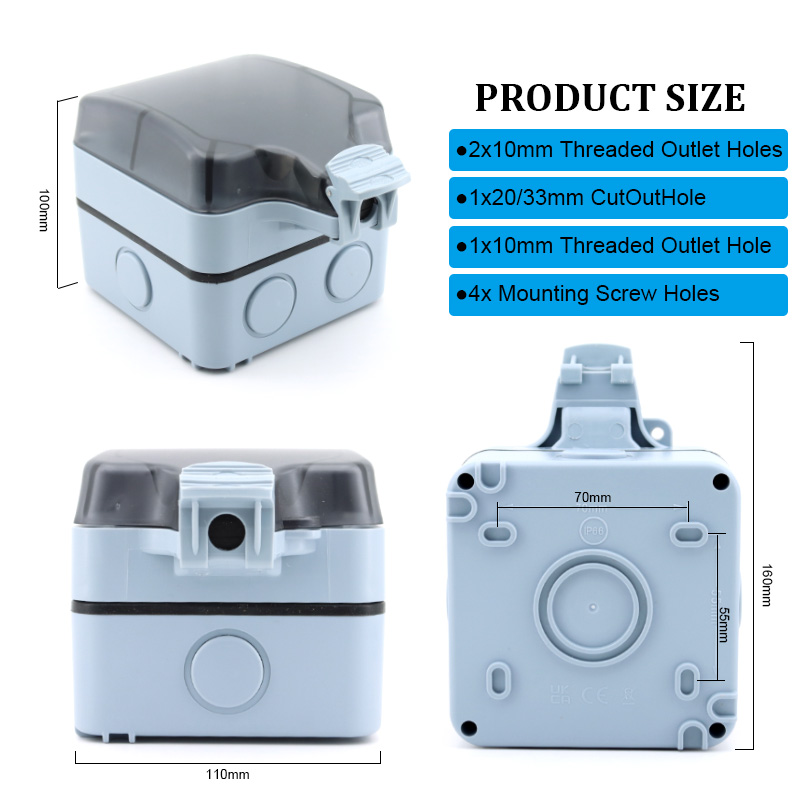 屋外電源コンセントボックス 防水IP66 50A 125v2 - Outdoor Power Point Cover のレビューと価格