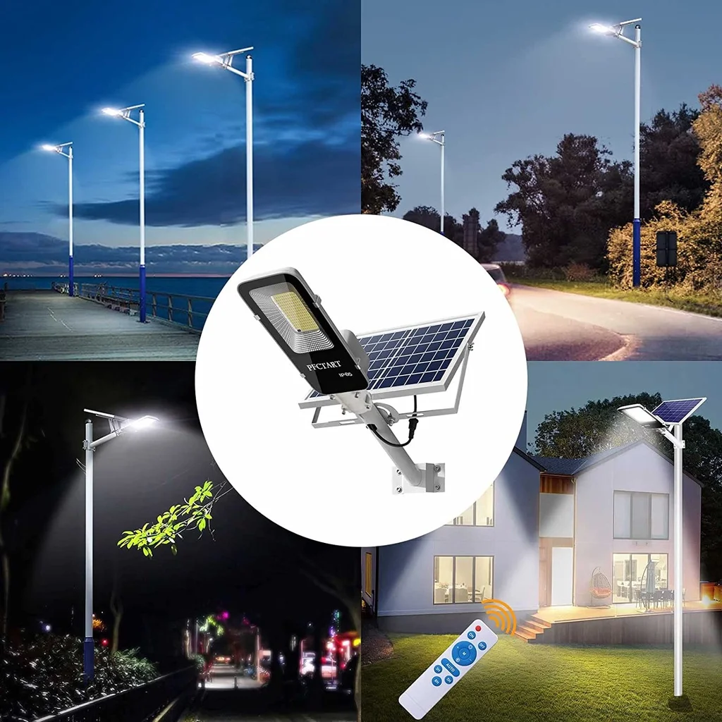 200 ワット強力なソーラーライト屋外ソーラー街路灯 600 - Outdoor Power Garage のレビューと価格