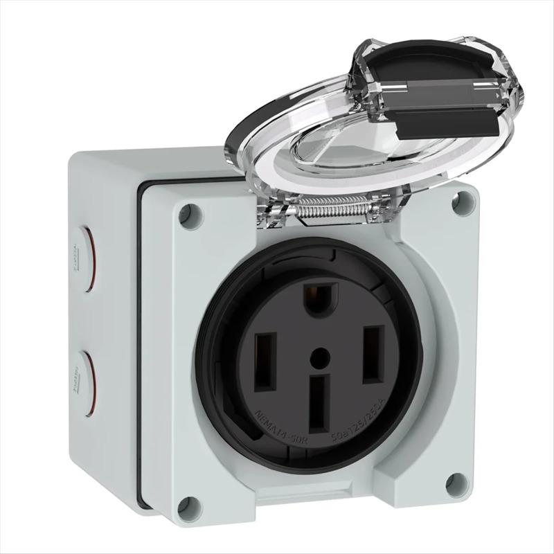 TFBC 50Amp 電源コンセントボックス、125/250 - Outdoor Power Receptacle Box のレビューと価格