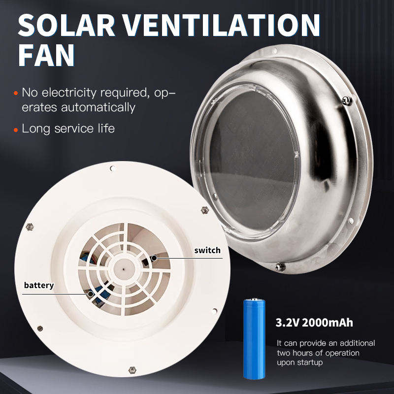 太陽光発電式丸型排気ファン RV ボート ヨット キャビン  - Outdoor Power Vent のレビューと価格