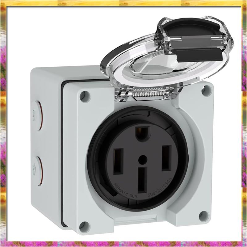 AA46 HOT-50Amp 屋外電源コンセントボックス、N - Outdoor Power Receptacle Box のレビューと価格