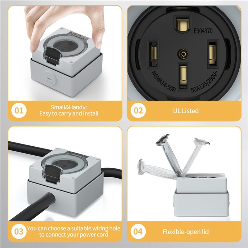 T21C 6X 50アンペア電源コンセントボックス、125/ - Outdoor Power Receptacle Box のレビューと価格